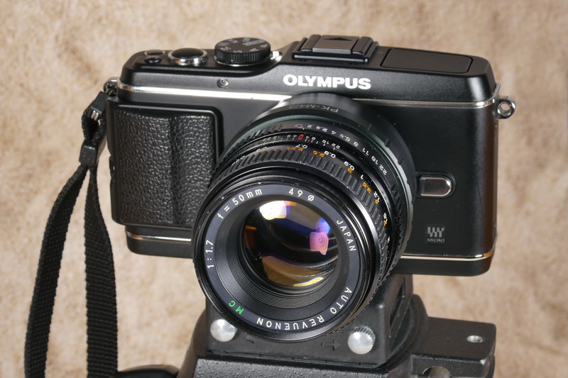 Olympus Pen E-P3 mit Auto REVUENON MC 50mm 1:1,7 (PK-MFT)